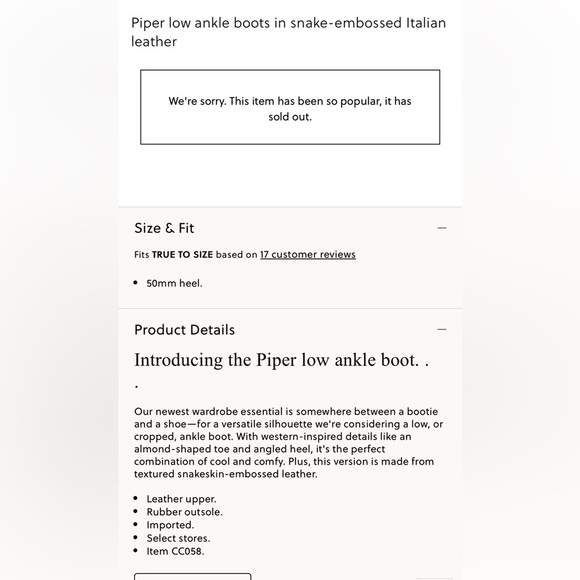 J.Crew Piper low ankle boots in snake-embossed Italian leather NEW SZ 9 - Picture 2 of 7